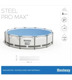 Piscine-Bestway Piscina fuori terra conn struttura rotonda 