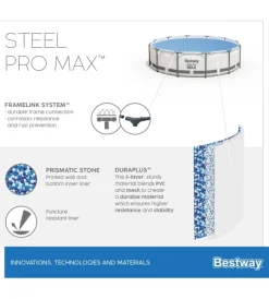 Piscine-Bestway Piscina fuori terra conn struttura rotonda 