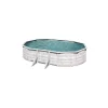 Piscine-Gre Piscina fuori terra ovale "finlandia" in acciaio effetto legno nordico 500x300x120 - cod. kit500n