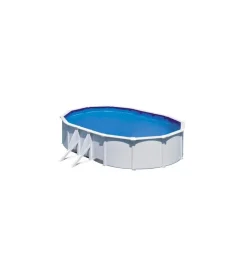 Piscine-Gre Piscina fuori terra ovale "fidji" in acciaio bianco 500x300x120 - cod. kit500eco