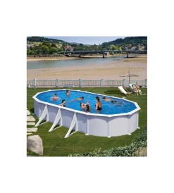 Clearance Piscina fuori terra ovale "atlantis" in acciaio colore bianco 800x470x132 - cod. kitprov818 Piscine