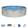 Piscine-Bestway Piscina fuori terra rotonda "hydrium" grigio chiaro 460x460x120 cm