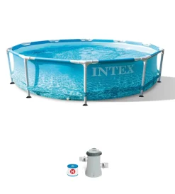 Intex Piscine|Piscina fuori terra rotonda "prisma frame beachside" 305x305x76 cm - cod. 28208np