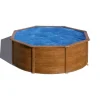 Best Piscina fuori terra rotonda "pacific" in acciaio effetto legno 460x460x120 - cod. kit460w Piscine