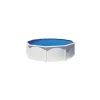 Clearance Piscina fuori terra rotonda "fidji" in acciaio bianco 460x460x120 - cod. kit460eco Piscine