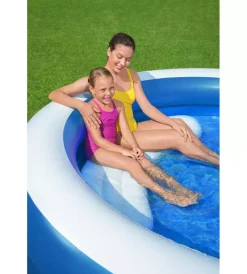 Bestway Piscine|Piscina gonfiabile rotonda con tettuccio "giorni d'estate" 241x140 cm - cod. 54337