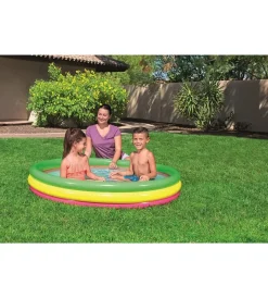 Piscine-Bestway Piscina gonfiabile rotonda a 3 anelli per bambini multicolore 152x30 cm - cod. 51103