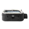Best Piscina idromassaggio gonfiabile "greystone deluxe" grigio effetto pietra 6 posti 196x196x71 cm - cod. 28452np Piscine