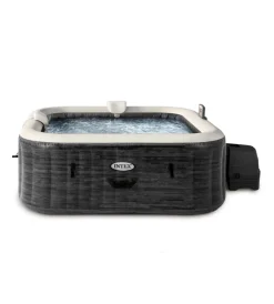 Best Piscina idromassaggio gonfiabile "greystone deluxe" grigio effetto pietra 6 posti 196x196x71 cm - cod. 28452np Piscine