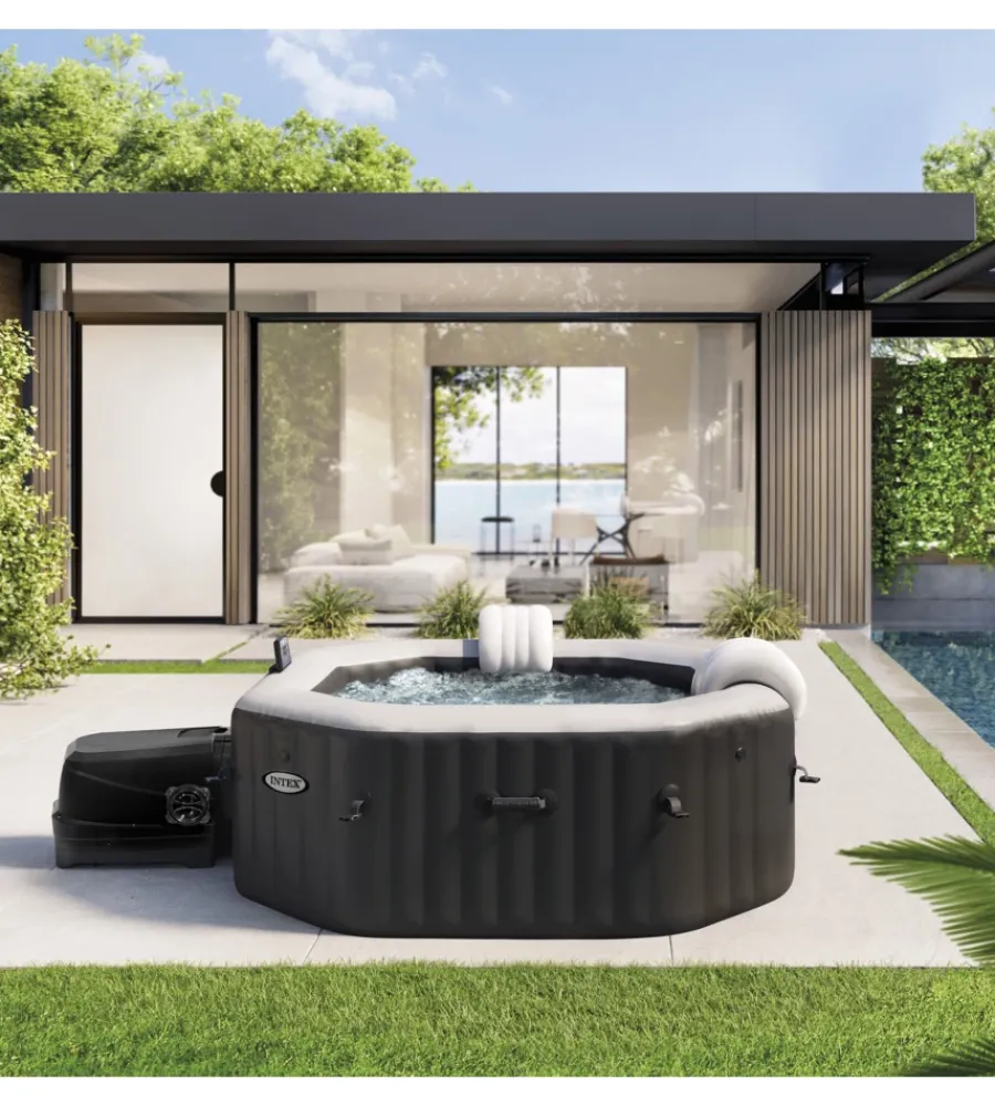 Piscine-Intex Piscina idromassaggio gonfiabile ottagonale "pure spa bubble e jet massage deluxe" ottagonale - cod. 28458