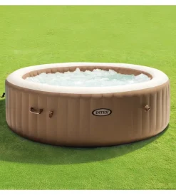 Sale Piscina idromassaggio gonfiabile "purespa bubble massage" marrone 8 persone 236x236x71 cm - cod. 28412np Piscine