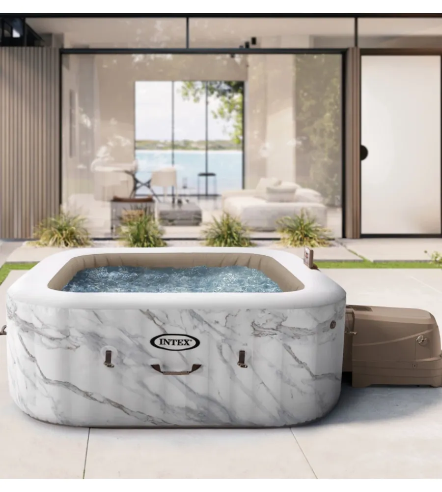 Intex Piscine|Piscina idromassaggio gonfiabile "calacatta jet and bubble deluxe" cm 175x71 4 posti - cod. 28464ex