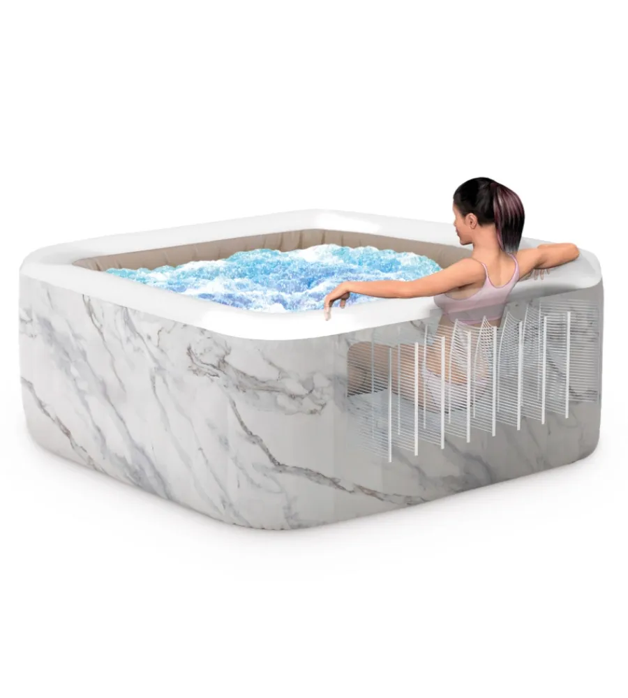 Intex Piscine|Piscina idromassaggio gonfiabile "calacatta jet and bubble deluxe" cm 175x71 4 posti - cod. 28464ex