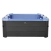 Piscine- Piscina idromassaggio spa riviera "oslo zaffiro" in pvc grigio scuro e blu effetto legno 160x160x65 cm
