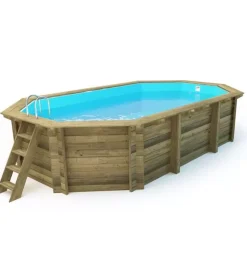 Piscine- Piscina ottagonale in legno di pino impregnato in autoclave, 657x407 cm