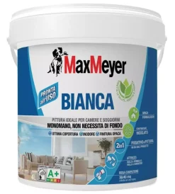 MaxMeyer Pitture Murali|Pittura bianca monomano bianco lt 4