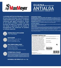 Max Meyer Antimuffa|Pittura guaina antialga plus grigio 4 lt