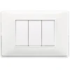 Serie Civili- Placca 3 moduli vimar "plana" reflex neve - cod.14653.41
