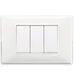 Serie Civili- Placca 3 moduli vimar "plana" reflex neve - cod.14653.41