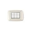 Serie Civili|Placca life 3 posti bianco.