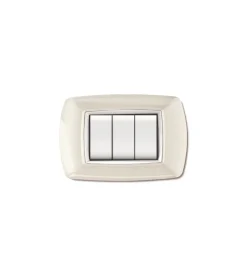 Serie Civili|Placca life 3 posti bianco.