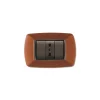Serie Civili- Placca life 3 posti legno chiaro.