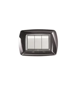 Serie Civili|Placca life 3 posti metal black.