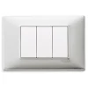 Serie Civili|Placca 3m allum spazzolato - vimar.