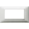 Serie Civili|Placca 4m alluminio spazzolato plana - vimar