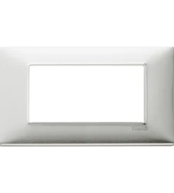 Serie Civili|Placca 4m alluminio spazzolato plana - vimar