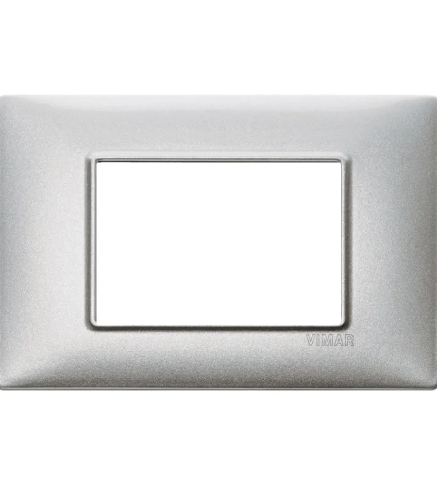 Serie Civili- Placca 3m argento metallizzato - vimar