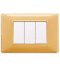 Hot Placca 3m reflex ambra plana - vimar. Serie Civili
