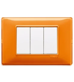 Clearance Placca 3m reflex arancio plana - vimar. Serie Civili