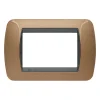 Placca 3p bronzo - bticino. Serie Civili