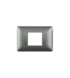 Outlet Placca 2p centrati silver matix am4819msl - bticino Serie Civili