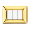 New Placca 3p oro lucido matix am4803gor - bticino. Serie Civili