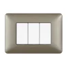 Placca 3p titanium matix am4803mta - bticino Serie Civili