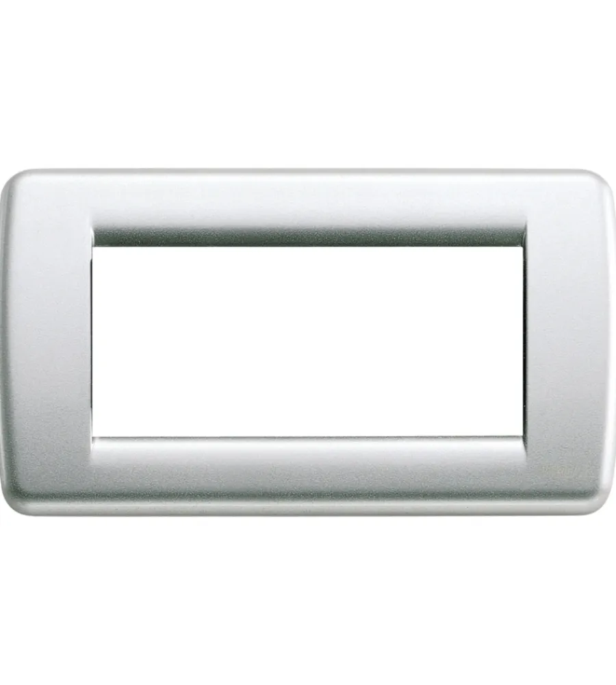 Serie Civili- Placca rondò 4m argento metallizato - vimar