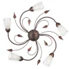 Onli Illuminazione Per Interno|Plafoniera 5 luci "liliana" bronzo e14
