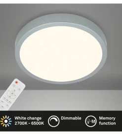 Outlet Plafoniera a led runa - led cct argento - d. 38 cm Illuminazione Per Interno
