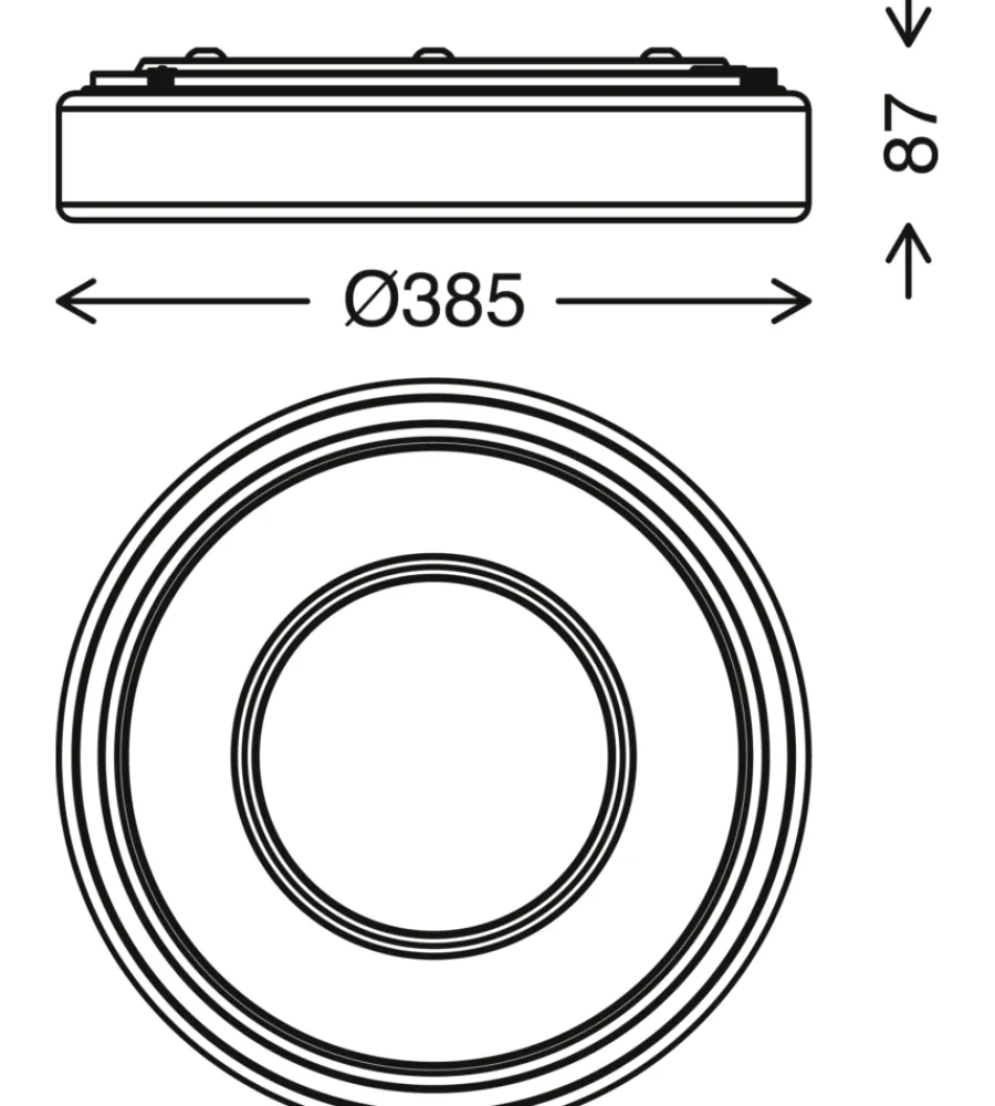 Illuminazione Per Interno- Plafoniera led ø 38,5 cm 1920 lm, 18 w
