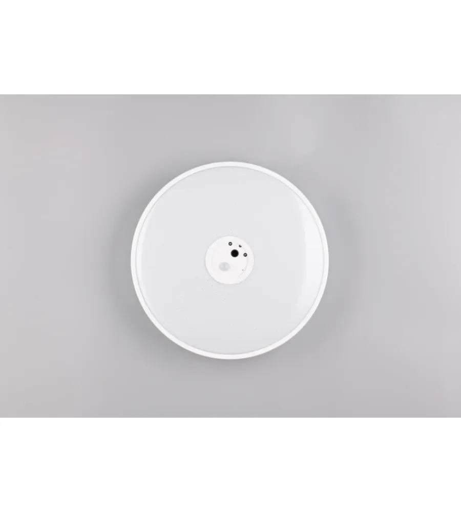 Hot Plafoniera led "aspetta" bianca con videocamera 6000k ø40 cm Illuminazione Per Interno