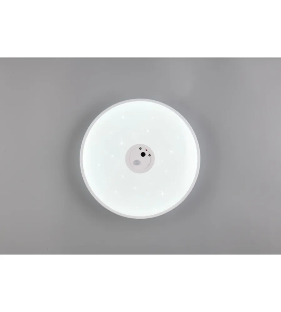 Hot Plafoniera led "aspetta" bianca con videocamera 6000k ø40 cm Illuminazione Per Interno