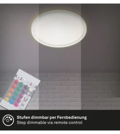 Illuminazione Per Interno|Plafoniera led con retroilluminazione con telecomando ø 29,3 cm, 1850 lm