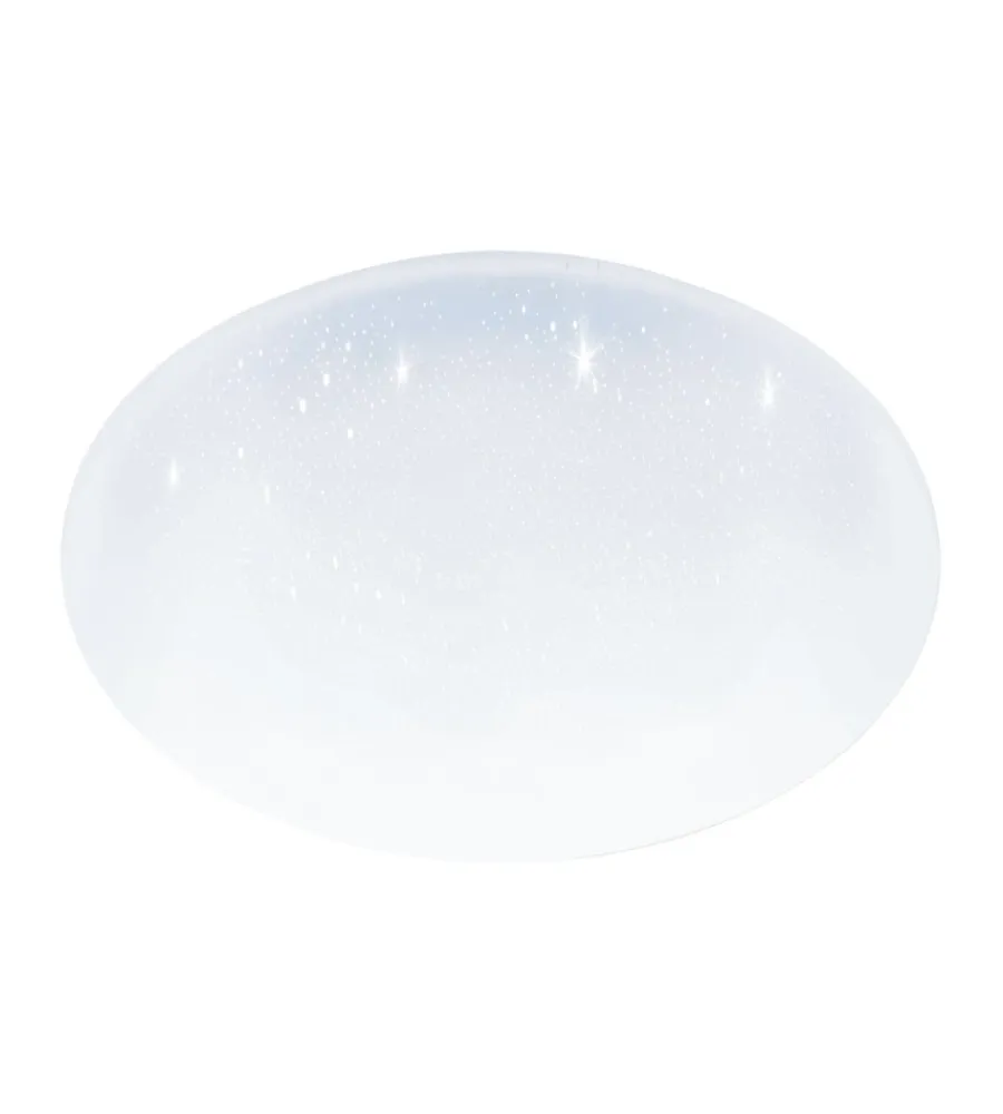 Illuminazione Per Interno-Eglo Plafoniera led da interno "pogliola-s" bianco effetto stellato 4000k 31 cm