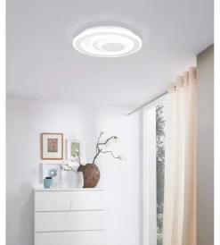 Illuminazione Per Interno-Eglo Plafoniera led da interno "palagiano" bianco 4000k 30cm