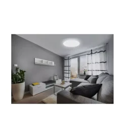Illuminazione Per Interno-Eglo Plafoniera led da interno "pogliola-s" bianco effetto stellato 4000k 50cm