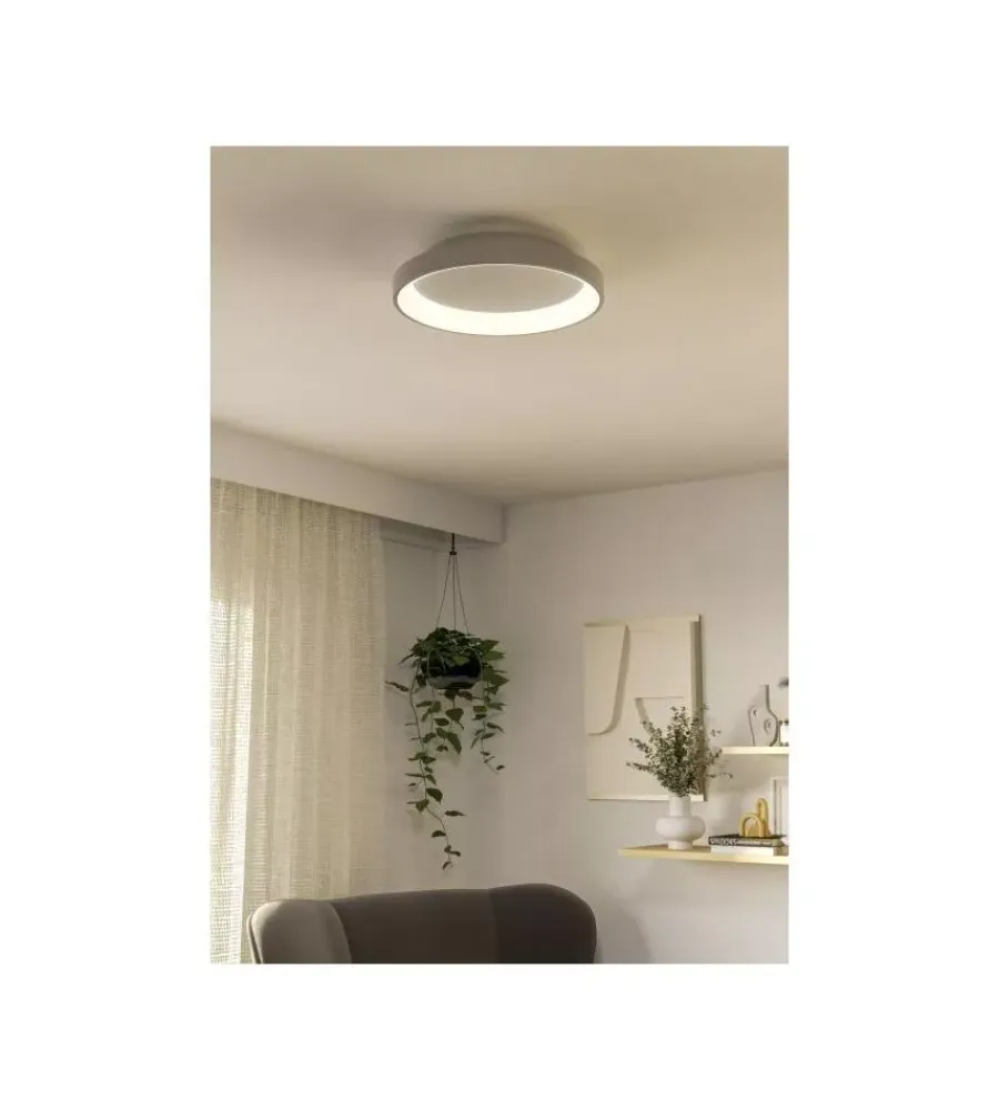Eglo Illuminazione Per Interno|Plafoniera led da interno "loretello" bianco tondo 2700-6500k