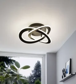 Eglo Illuminazione Per Interno|Plafoniera led "rolimare" bianca e nera, 5500 lm