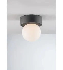 Outlet Plafoniera "skittle" antracite 19,2x18 cm, 1xe27 Illuminazione Per Esterno